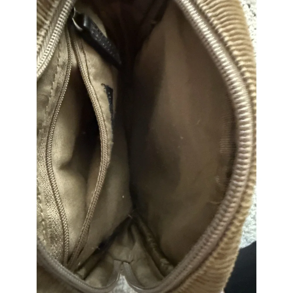 Vintage Y2K American Eagle Unisex Corduroy Crossbody Purse Bag Brown Boho
